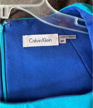 Calvin Klein‎ Side Ruched Horseshoe Neck Sz 8P TEAL Sleeveless Sheath Dress thumbnail 5
