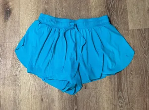 JoyLab Flowy Athletic Running Shorts Turquoise Blue High Slit thumbnail 1