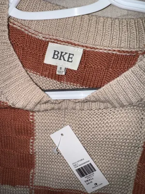 NWT BKE CHECKERED BUCKLE SWEATER SIZE SMALL thumbnail 2
