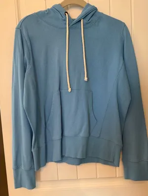 Reflex Light Blue Women's Hoodie Sweater with Drawstring Size L thumbnail 1