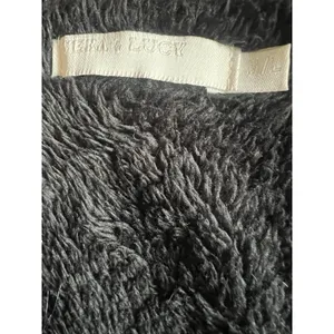 Vera and Lucy Black Shaggy Faux Fur Gilet M/L Glam Rock Alt-Fashion Boho Chic thumbnail 5