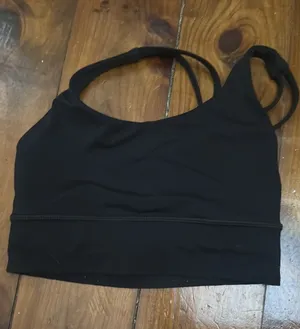 Black Lululemon Long Line Bra thumbnail 1