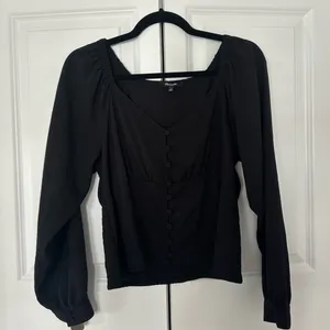 Madewell Black Button-Up Blouse thumbnail 1