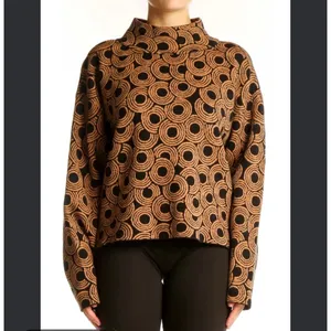 Anthropologie Maeve Funnel Neck Sweater S Boxy Boho Mod Retro Art Deco 70s thumbnail 2
