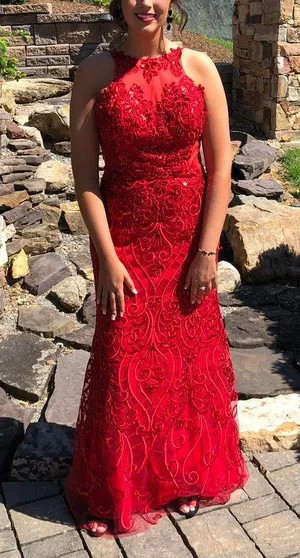Prom Dresses Red Size 8 thumbnail 1