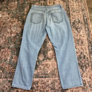 Just Black‎ Denim Straight Leg Jeans Size 28 Distressed Light Wash Made In USA thumbnail 3