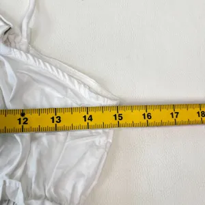 NWOT FARM RIO Cotton Sleeveless Rushed Bodice Midi Dress White Sundress Size S thumbnail 13