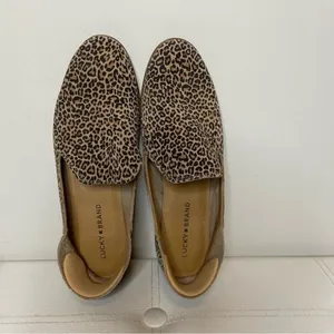 Cahill Leopard Print Loafer Eyelash Sophia Leather Loafers Size 10 thumbnail 9