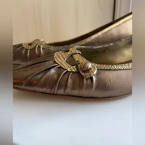 Franco‎ Sarto Metallic Brown/Gold Leather Flats - Size 7 thumbnail 3