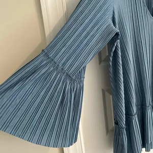 Free People Can’t Help It Pleated Mini Dress Blue Size M thumbnail 6