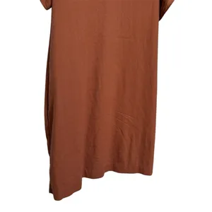 Women’s A New Day rust orange short ruffle sleeve linen blend dress size large thumbnail 7