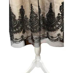 David’s Bridal Black Lace Strapless Tulle Caviar Beading Cocktail Dress Size 4 thumbnail 12