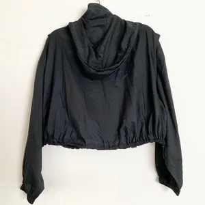 Alo Yoga Cropped Game Time Full Zip Jacket Black M thumbnail 5