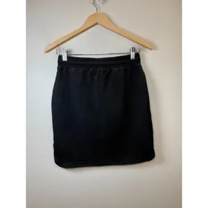 Daily Ritual Terry Cotton and Modal Drawstring Skirt Womens XS Black Mini Casual thumbnail 7