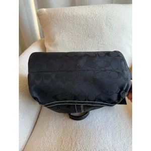 Coach Soho Tote Bag Women's Black Canvas Casual Signature Monogram Multi Pocket thumbnail 10