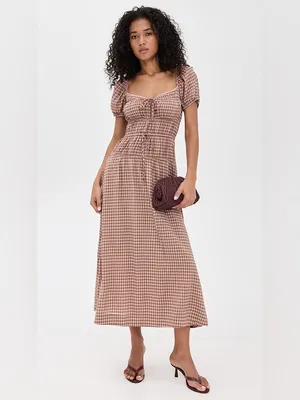 Reformation Rhett Dress in Audrie Check Gingham 6 thumbnail 6