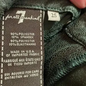 7 for all Mankind Green Stretchy Skinny Ankle 5 pocket Jeans thumbnail 6