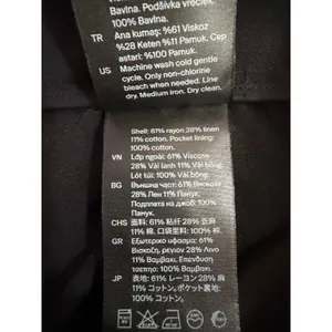 COS Wide Leg Culottes Women 4 Black Linen Blend Crop Pants thumbnail 5