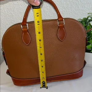 Dooney & Bourke Brown Leather Satchel used good condition thumbnail 3