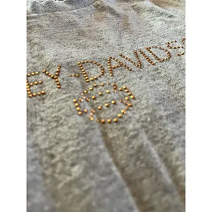 Vtg Harley Davidson Gray T-Shirt Womens With Gold Rhinestones XS Orlando FL thumbnail 5