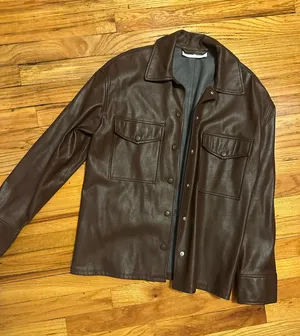 Brown Leather Light Jacket Size M thumbnail 1