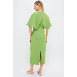 Tuckernuck Pomander Place Cape Lindy Dress in Pistachio Green 2 New Womens Midi thumbnail 2