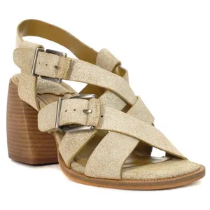 Vince Camuto Penina new tortilla leather stone tan cream block sandal heels sz 7 thumbnail 1