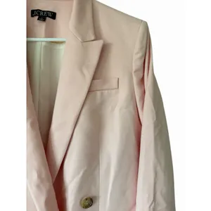 J. Crew Relaxed‎ Double-Breasted Blazer City Twill Light Pink Women's Size 4 thumbnail 8