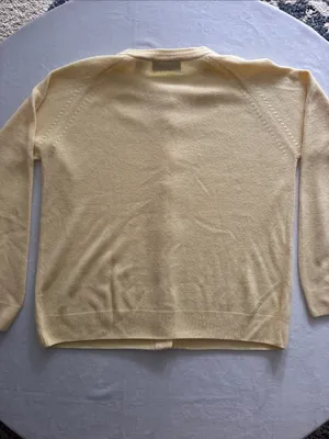 Studio Works Vintage Butter Yellow Cardigan with Faux Pearl Buttons thumbnail 8