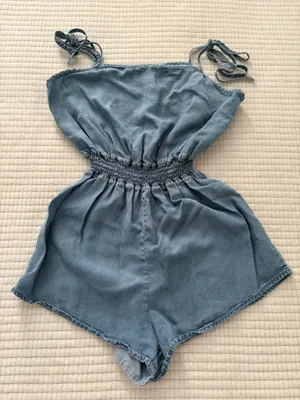Forever 21 Blue Denim Romper Size S thumbnail 1