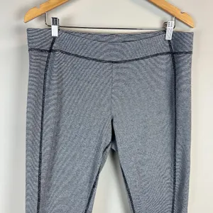 Lauren Ralph Lauren Active Leggings Womens XL‎ Black White Striped Athleisure thumbnail 5