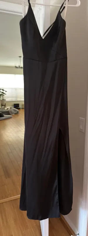 Azazie Bridesmaid Dress Black thumbnail 1