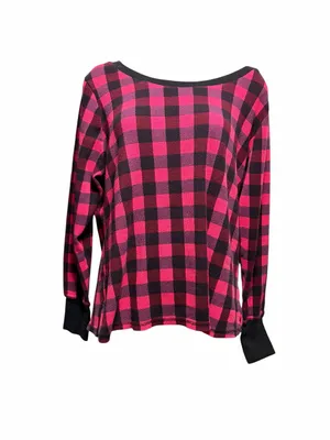 Victoria’s Secret Thermal Pink Black Plaid Pajama Set Size Large thumbnail 3