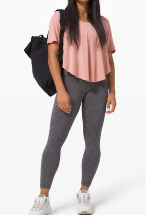 Lululemon Up for Down Time Short Sleeve Pink Pastel thumbnail 5
