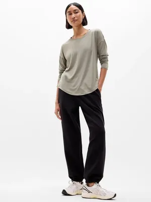 New Athleta L Move With Ease Top Willow Green Large Regular thumbnail 2