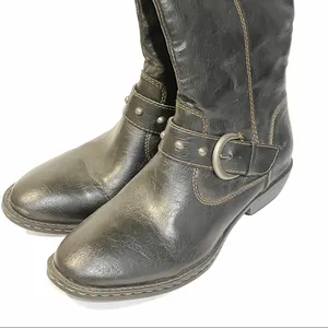 B.O.C‎ Size 6 Brown Pebbled Faux Leather Knee High Riding Boots thumbnail 2