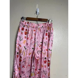 karen Mabon Pink Nutcracker Ballet Christmas Satin Pajama Pants size L thumbnail 7