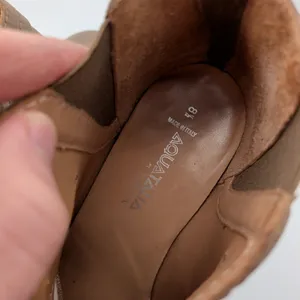Aquatalia Freida Boots $395 Womens Taupe‎ Leather Cut Out Ankle Booties Size 8.5 thumbnail 8