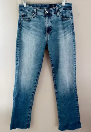 AG Adriano Goldschmied Mari Mid Rise Slim Straight Jeans Size 28 thumbnail 1