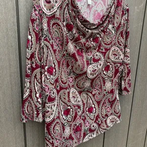 DressBarn Petite Paisley Top thumbnail 3