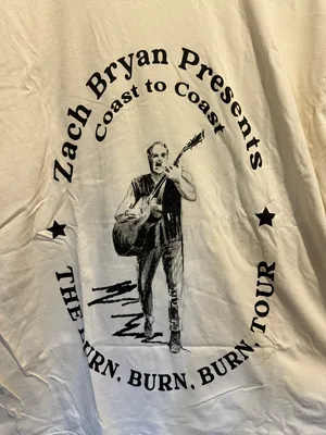 Zach Bryan The Burn, Burn, Burn Tour Tshirt thumbnail 2