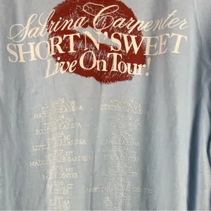 Sabrina Carpenter Blue VIP short n’ sweet tour light blue long sleeve size large thumbnail 4