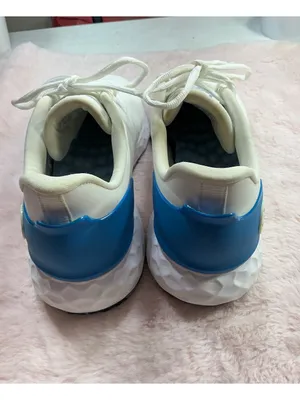 G/FORE White Sneakers with Light Blue Stripe 178 Size 8 thumbnail 5