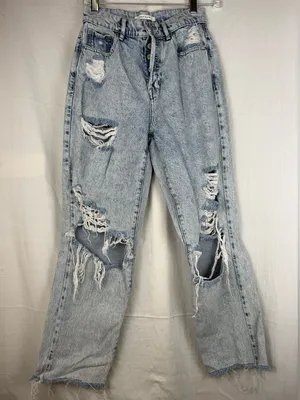 PacSun Light Blue Distressed Boyfriend‎ Jeans thumbnail 1