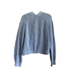 H&M Boxy Drop Shoulder Knit Cardigan Sweater Blue Size Small thumbnail 6
