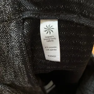 Athleta Herringbone Metro‎ High Rise Legging Size XL Pockets Black Tights 73371 thumbnail 7