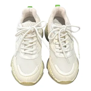 Women’s Steve Madden White and Cream‎ Chunky Sneakers thumbnail 1