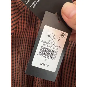 RAILS Dress Size‎ S Brown Black Khloe Russet Gingham Seersucker Mini Puff Sleeve thumbnail 6