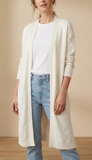 GAP Cream Women's Sweater Cardigan 100% Cotton size M thumbnail 1