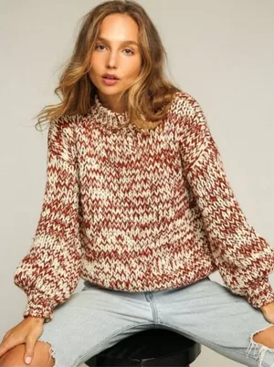 Rue Stiic Small Cozy Maggie May Chunky Triple Yarn Wool Sweater thumbnail 1